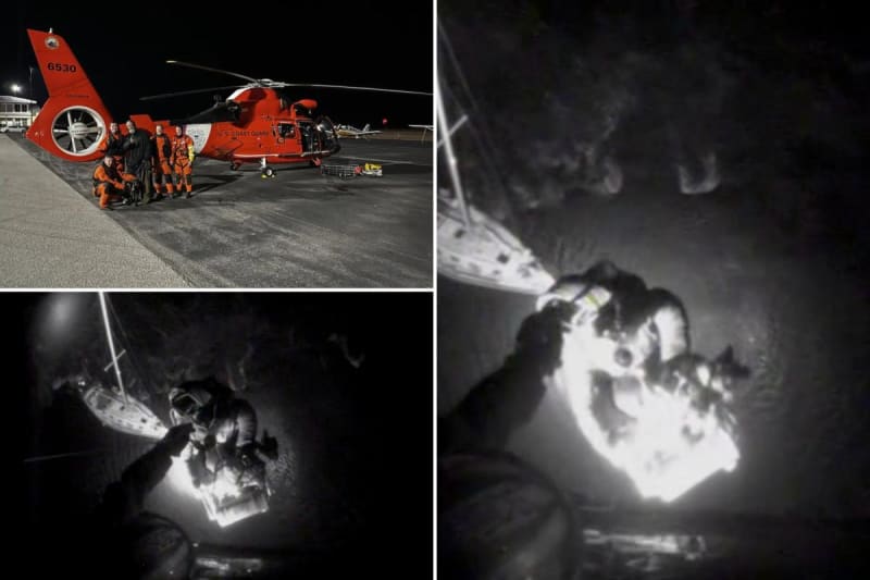 Coast Guard Rescues Sailor and Dog from Shipwrecked Boat