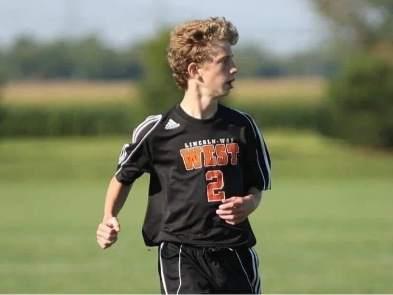 Smiling teenage boy in casual clothes, Jackson Lewis of Manhattan Illinois