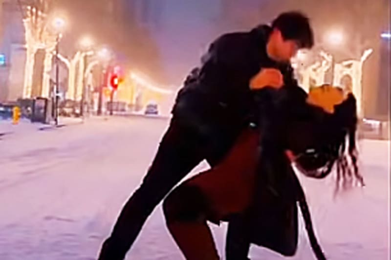 Married Couple's Snowy Dance Goes Viral in Raleigh