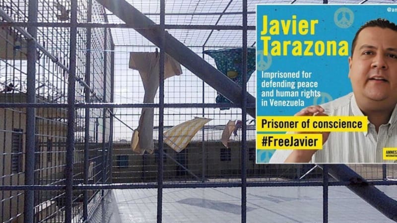 Javier Tarazona smiling after his release from Venezuelan prison following four years detention