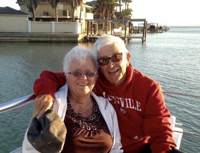 Memorial photo of Jim and Emily Wigger, longtime Alton School District educators and scholarship founders