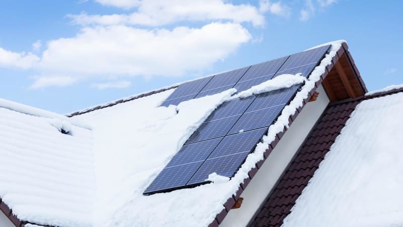 Solar Panels Generate Power Through 8 Inches of Snow