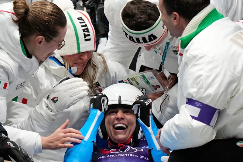 Italy Wins Gold in Luge at Home in Cortina d'Ampezzo