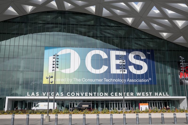 Vibrant technology showcase at CES 2026 featuring large display screens and innovative smart home devices in Las Vegas convention center