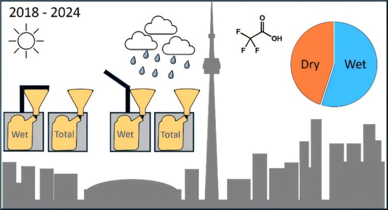 Toronto city skyline with clear blue sky showing improved air quality during lockdown