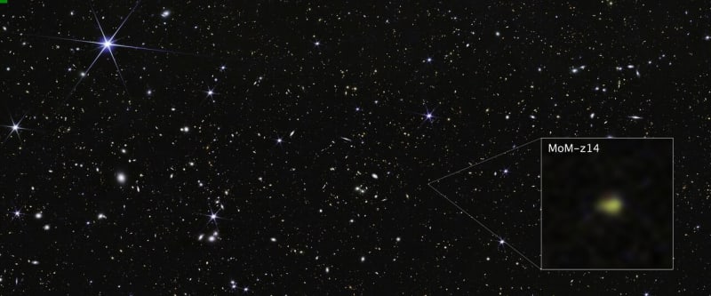 Webb Telescope Spots Galaxy From 280M Years After Big Bang