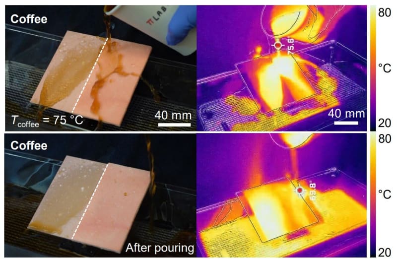 Rice Engineers Make Surfaces Repel Near-Boiling Water