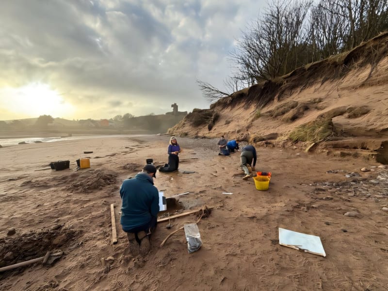 Storms Reveal 2,000-Year-Old Footprints on Scottish Beach