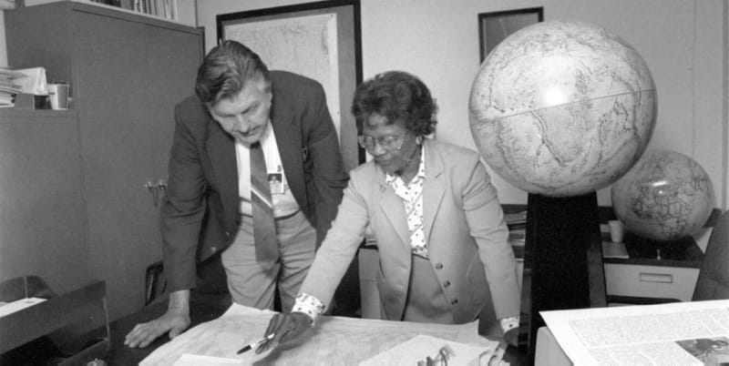 Gladys West, African American mathematician who developed GPS mathematical models, in professional photograph