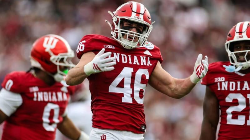 Indiana Hoosiers quarterback Fernando Mendoza celebrating with teammates during their inspiring playoff run toward championship glory