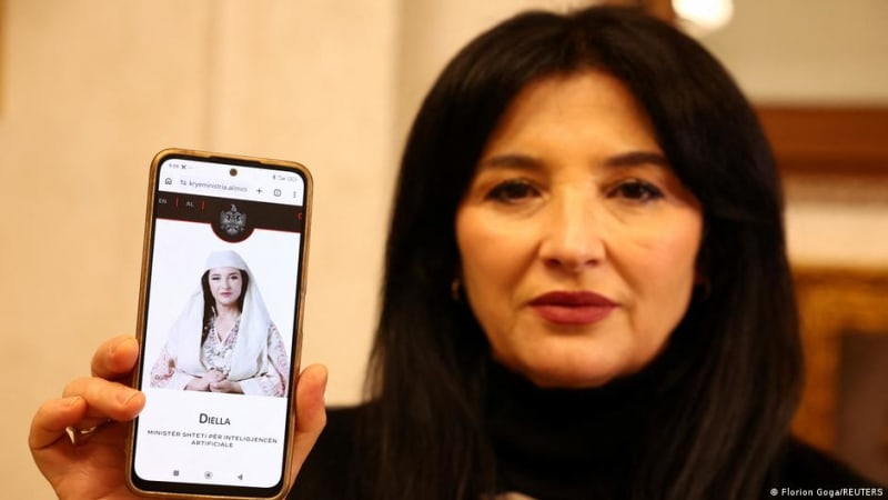 Albanian actor Anila Bisha whose face was used to create virtual AI minister Diella
