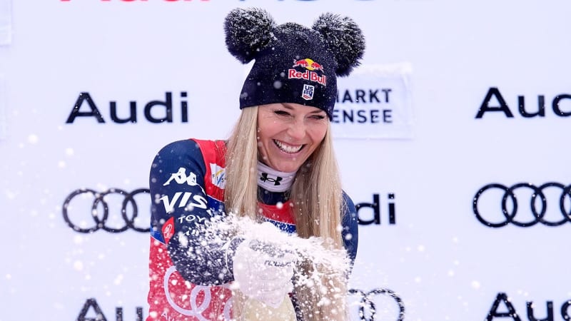 Lindsey Vonn, 41, Wins World Cup Race on Rebuilt Knee