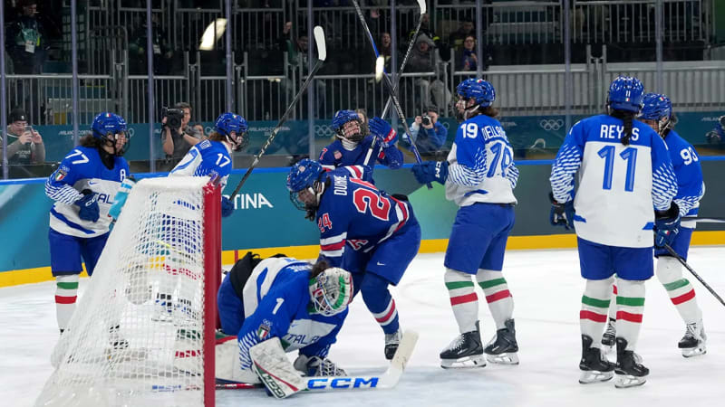 Team USA Women's Hockey Dominates Italy 6-0, Advances