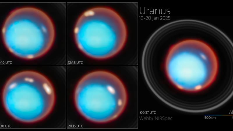 James Webb Captures Stunning 3D View of Uranus Auroras