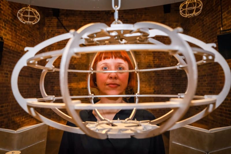 Experimental composer Holly Herndon at London gallery demonstrating AI voice technology innovation