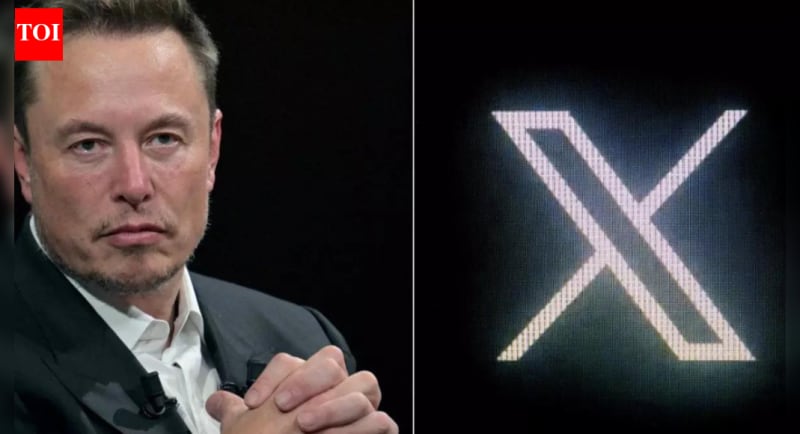 Elon Musk speaking about technology security features with digital encryption symbols and messaging interface elements in background