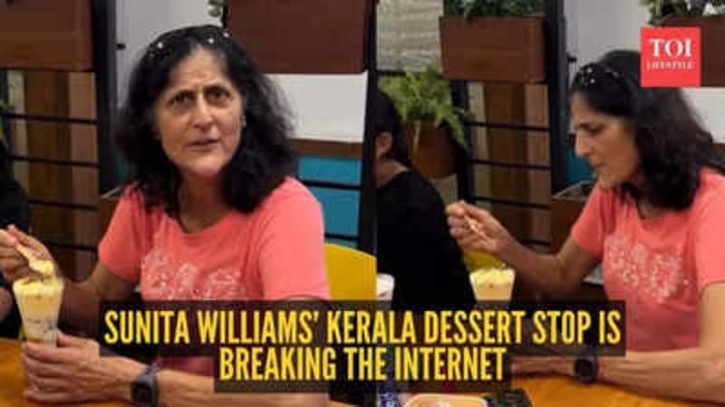 Astronaut Sunita Williams Enjoys Falooda in Kerala
