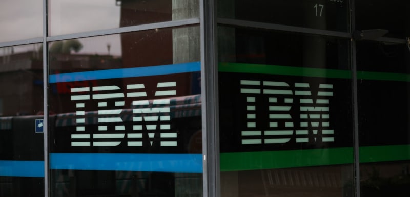 IBM office building representing tech company's commitment to hiring young workers despite AI automation trends