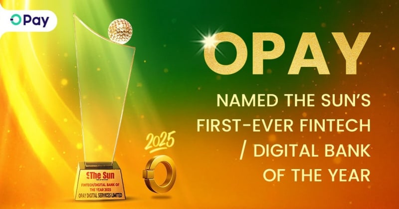 OPay Wins Nigeria's First-Ever Fintech Bank of the Year