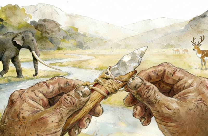 Ancient stone tools with modified bases discovered at archaeological excavation site in China