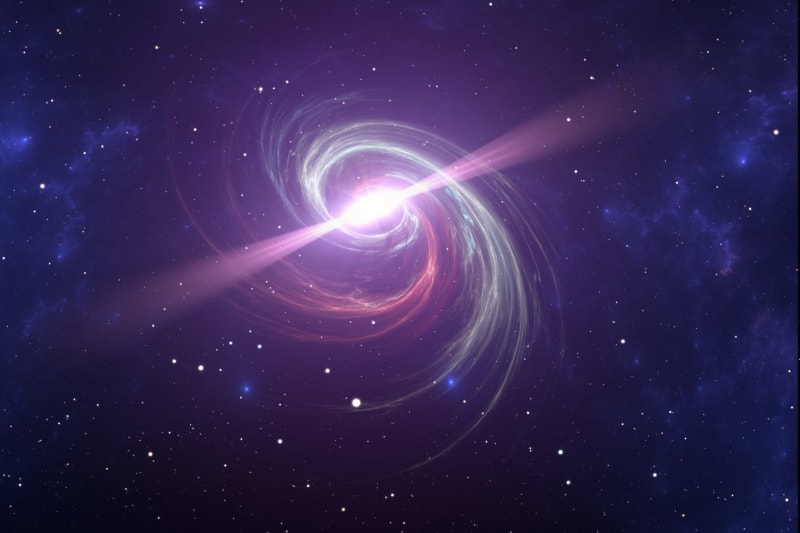 James Webb Space Telescope's golden mirror against the darkness of deep space