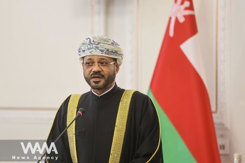 ** Omani Foreign Minister Badr Albusaidi speaking about Iran-U.S. peace negotiations and diplomatic progress
