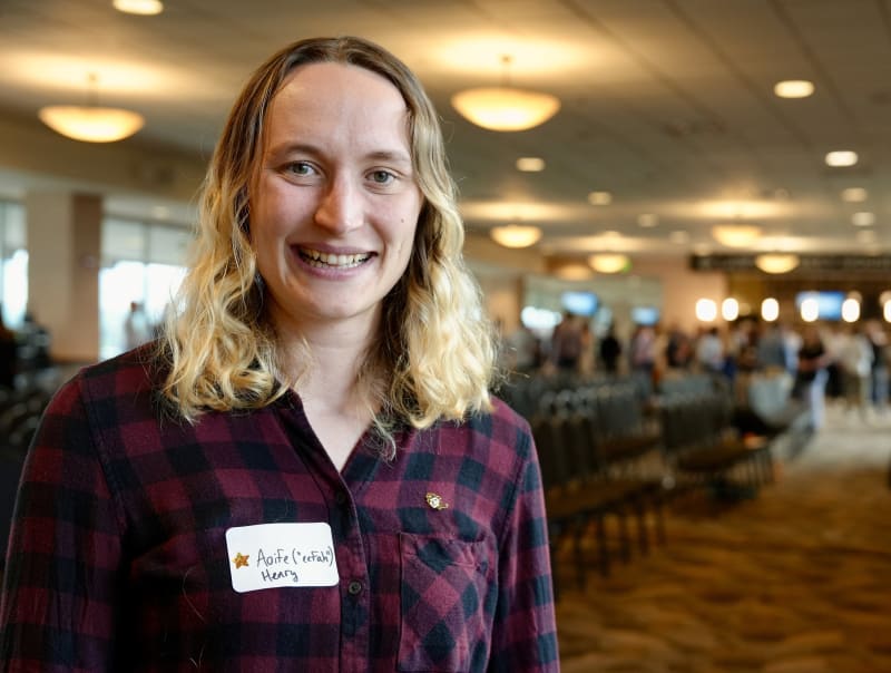 Aoife Henry standing outdoors, founder of Zentus clean energy optimization startup company