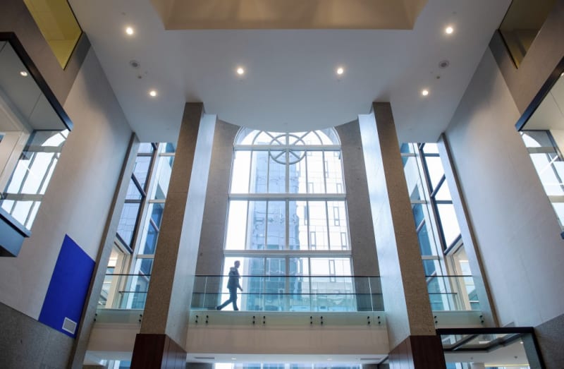 Hartford HealthCare building in downtown Hartford representing expanded cancer care access across Connecticut communities