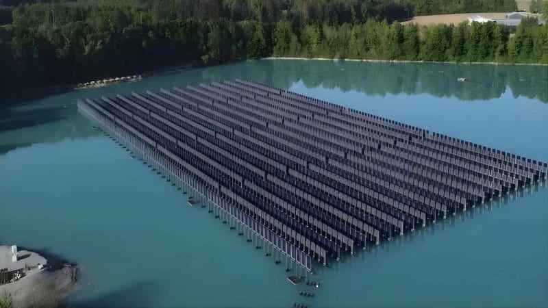 Germany's Floating Solar Plant Powers Hundreds on Just 5% Lake