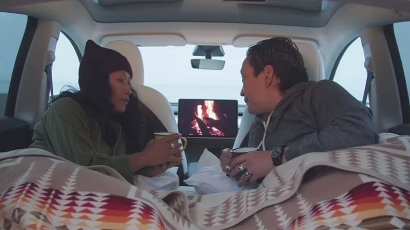 Tesla's Camp Mode Lets You Sleep in Your EV All Night