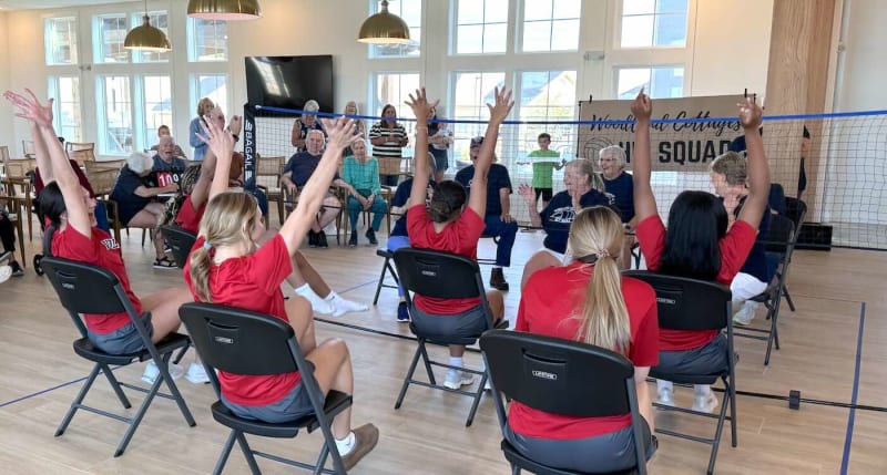 Texas Teens and Seniors Bond Over Chair Volleyball