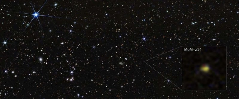 Webb Telescope Sees Galaxy 280 Million Years After Big Bang