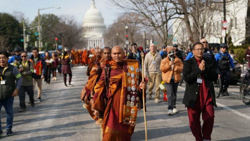 19 Monks Walk 2,300 Miles Barefoot, Fill DC With Peace - Image 2