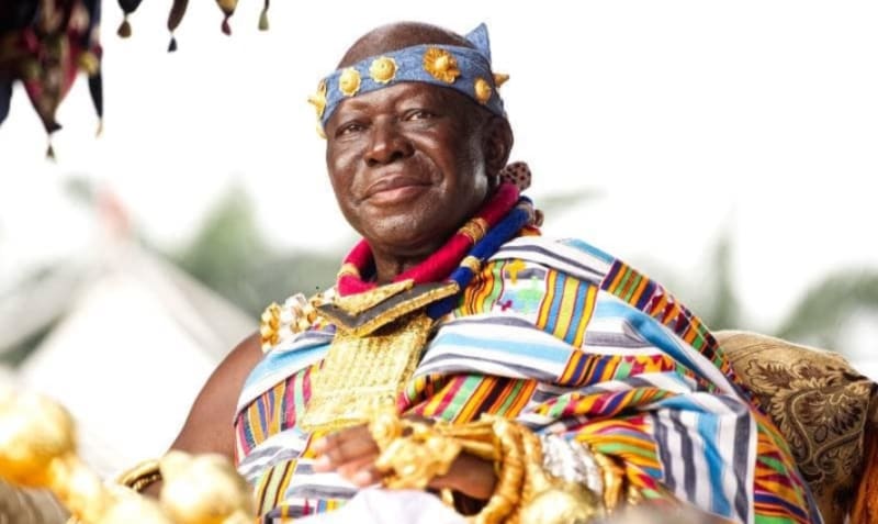 Asantehene Otumfuo Osei Tutu II delivering inspiring keynote address at Ghana Police Service Headquarters in Accra