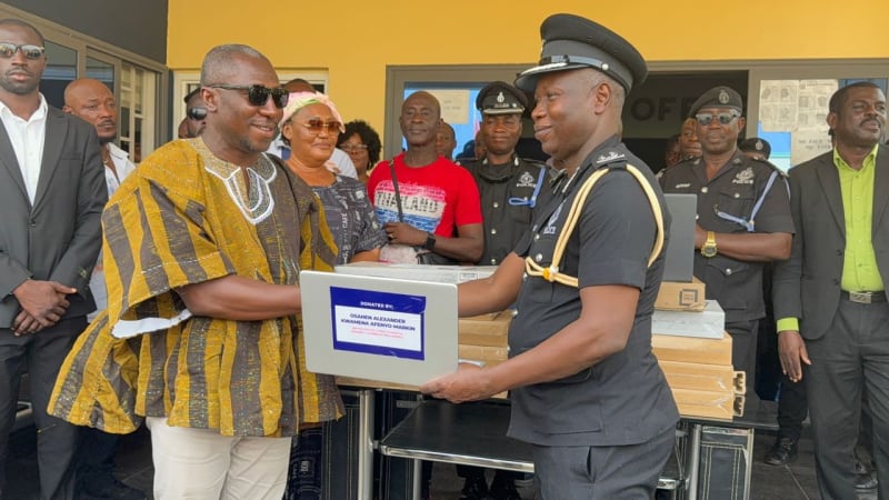 Ghana MP Donates Laptops to Winneba Police Headquarters