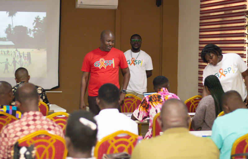 Group of journalists attending mental health reporting training workshop in Kumasi, Ghana