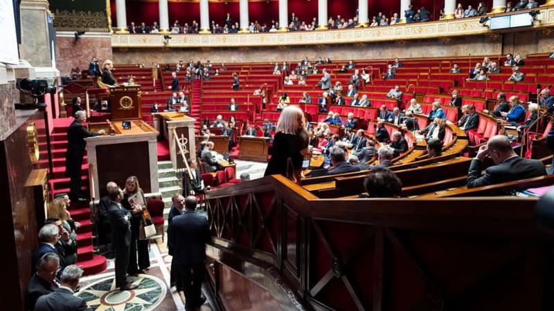 French National Assembly chamber with deputies voting on consent and marriage equality legislation