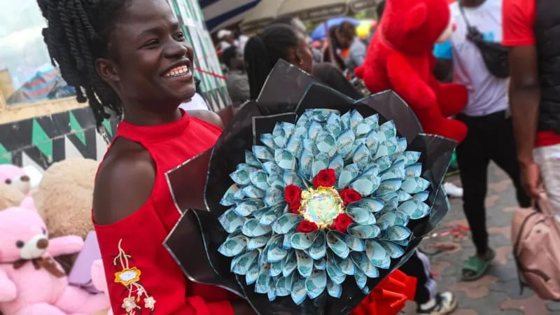 Kenyans Turn Cash Into Valentine's Bouquets