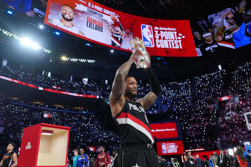 Damian Lillard Wins 3-Point Contest 10 Months After Injury