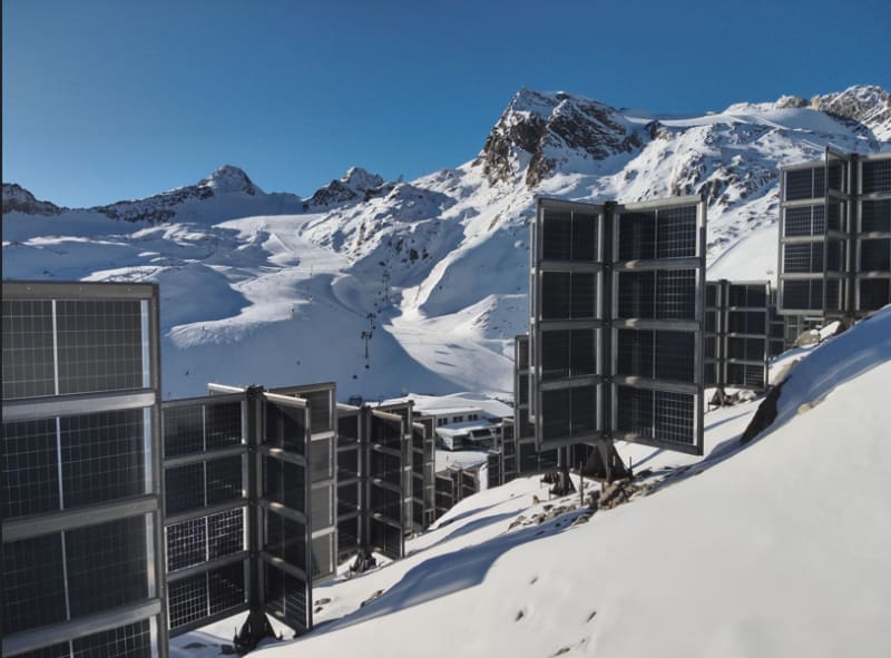 Cross-Shaped Solar Trees Power Austrian Ski Resorts