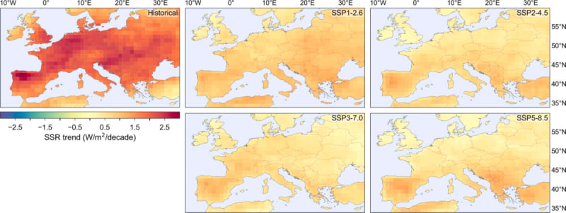 Europe's Skies 4.8% Brighter Over Past 30 Years