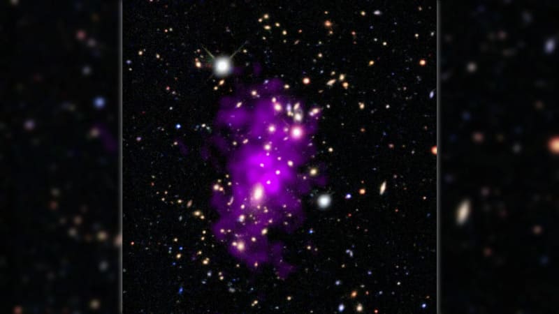 Cosmic Champagne: Astronomers Capture Stunning Galaxy Cluster Merger