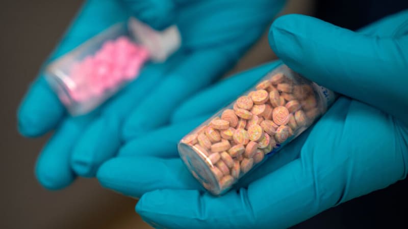 Federal health data charts showing declining overdose death trends across United States over two year period