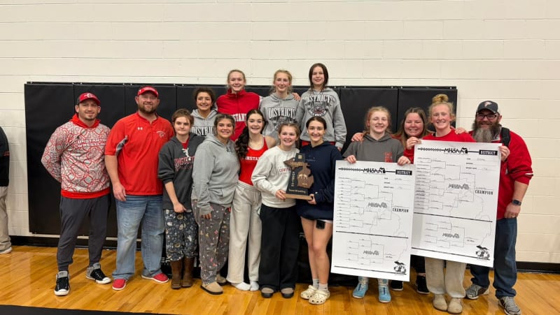 Constantine Girls Win School's First Wrestling District Title