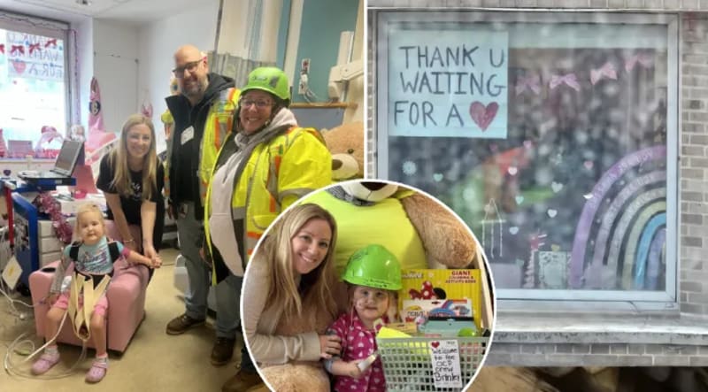 Cleveland Construction Crew Waves to 4-Year-Old Heart Patient Daily