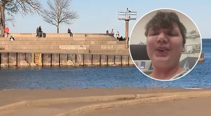 Man Who Can't Swim Saves Baby From Lake Michigan