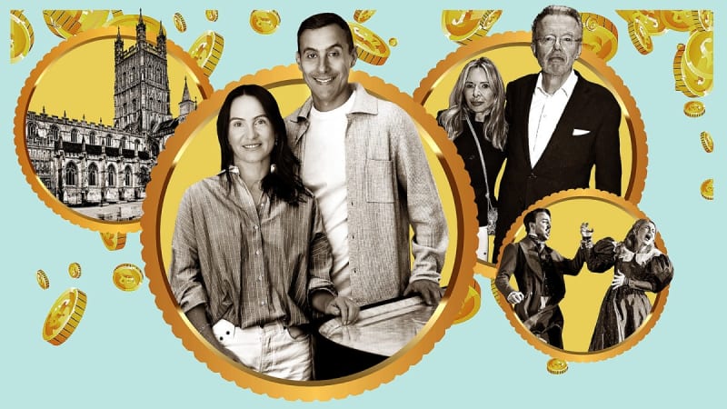 Michael Moritz and Harriet Heyman standing together at a formal charity event