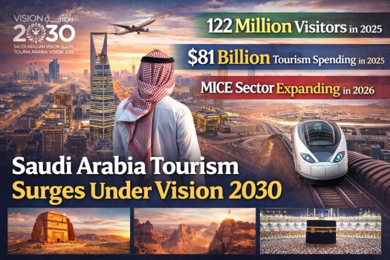 Saudi Arabia Hits 122 Million Visitors, $81B in Tourism