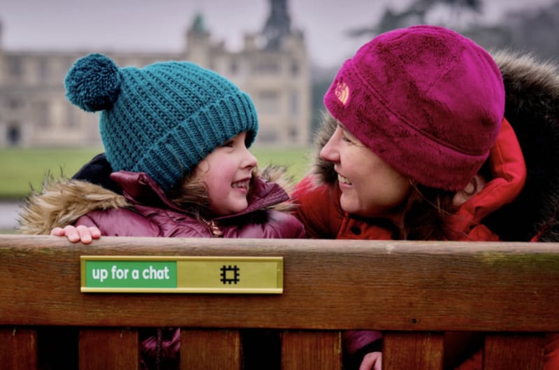 England's "Chat or Quiet" Park Benches Fight Parent Loneliness