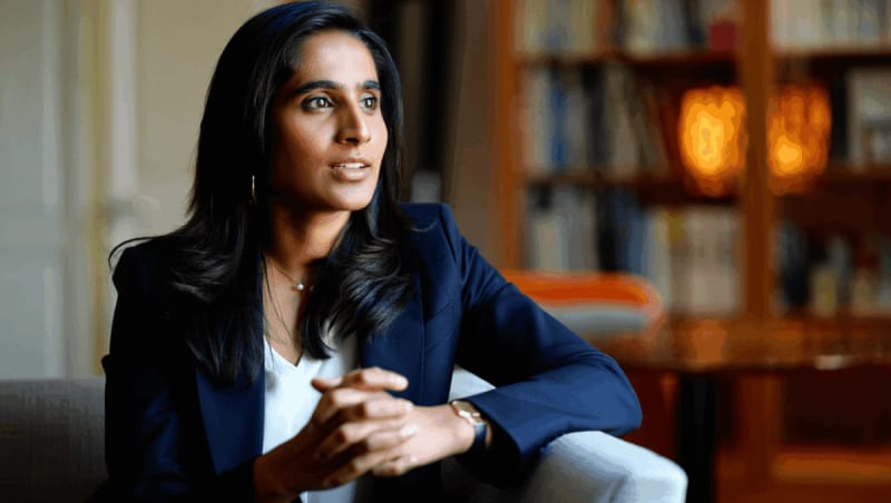 ** Shabana Azeez smiling in professional headshot, Adelaide actor now starring in HBO's The Pitt